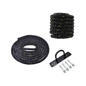 9m Battle Rope - Anchor Set included - 38mm Diameter Home Gym Strength Bootcamp