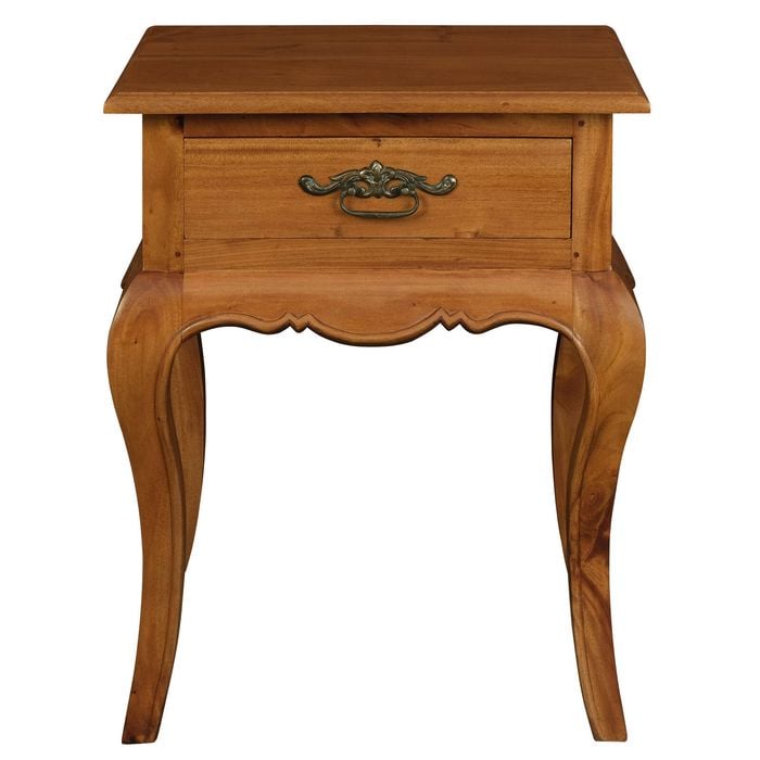 Centrum Furniture French Provincial 1 Drawer Side Table - Light Pecan