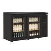 Polar Back Bar Display Cooler U-series Double Sliding Door 350l Cs102-a Fridge Commercial Beverage Storage Under Counter 1462mm