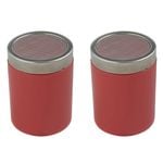 2PK Crema Pro Cocoa Shaker Powder Duster Kitchen/Barware - Red