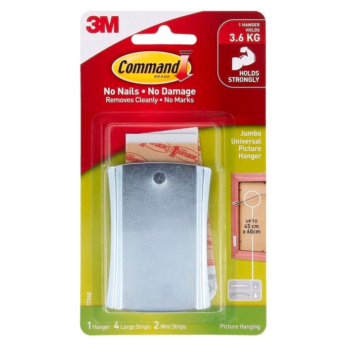 Command Jumbo Metal Adhesive Universal Picture Hanger