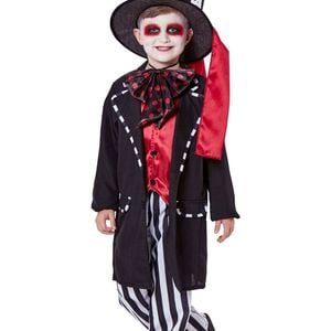 Alice In Wonderland Boys Dark Mad Hatter Costume - Large