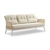 Hugo 3 Seater Outdoor Aluminium And Rope Lounge White & Cream Rope/cream Cushions
