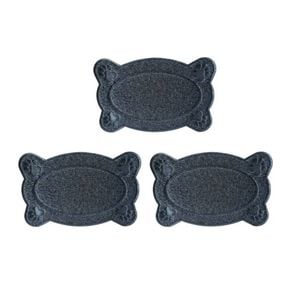 Yes4pets 3 X Pet Food Bowl Placemat Waterproof Leakproof Rubber Feeder Mat Non Slip Floor 38x58cm