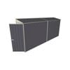 Build-a-Shed 0.8 x 4.5 x 2m Skillion Single Hinged Door Shed - Grey