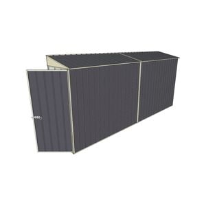 Build-a-Shed 0.8 x 4.5 x 2m Skillion Single Hinged Door Shed - Grey