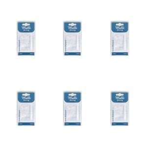 6pk Malli Sewing 15-pairs Plastic Garment/clothing Snap Buttons 10mm White Asstd