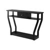 Costway Console Table W/drawer & Shelves Display Black
