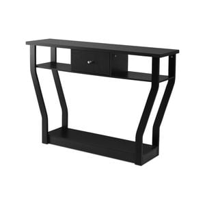 Costway Console Table W/drawer & Shelves Display Black