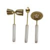 3pc Maine & Crawford Ophelia Jigger/spoon/strainer Cocktail Set - Pearl
