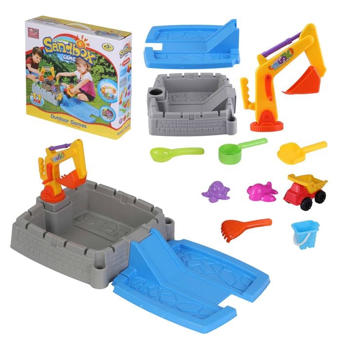 Keezi Outdoor Kids Sandpit Water Table Backyard Play Equipment With Excavator
