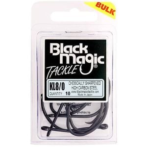 Black Magic KL Black Fishing Hook Large Bulk Pack 8/0