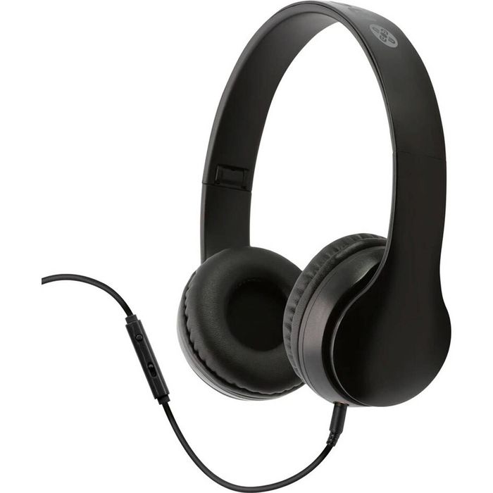Moki Flip Headphones Removable 3.5mm Audio Cable/In-line Microphone Black