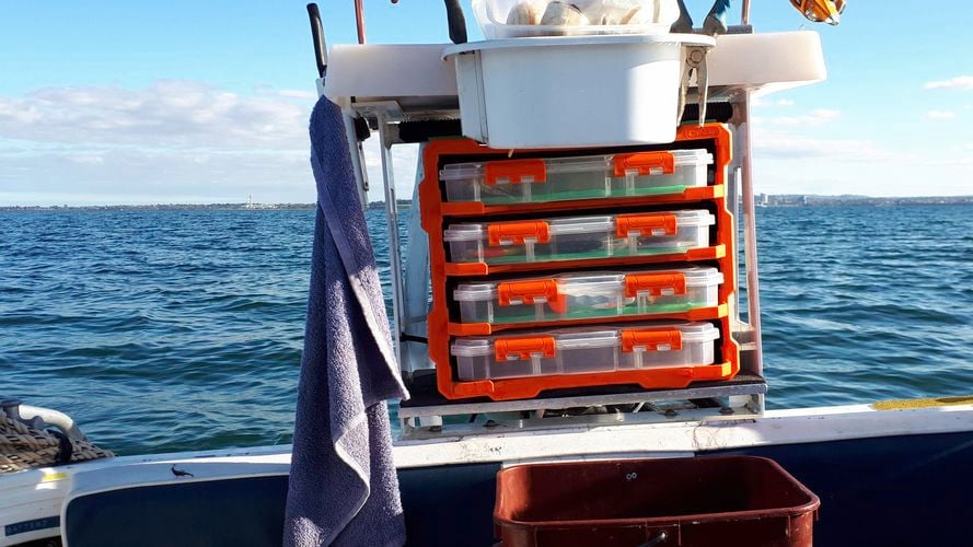 Modular tower used on a fishing boat.