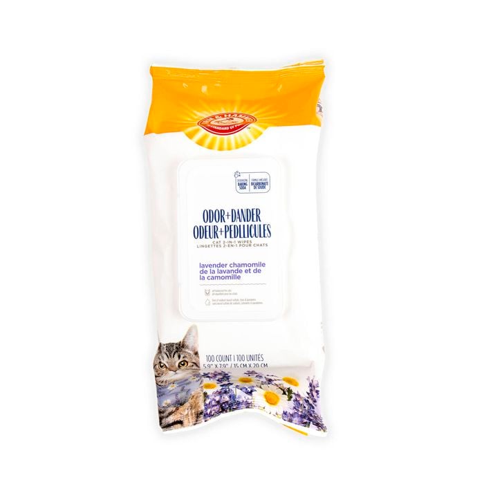 Arm & Hammer Cat Odor and Dander 2-in-1 Wipes - 100 Pack