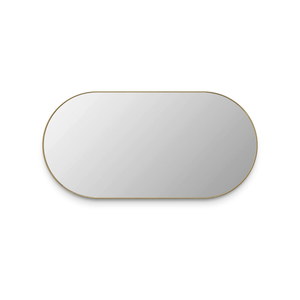 Attica 1200 x 600mm Brushed Gold Mirror Oval Pill