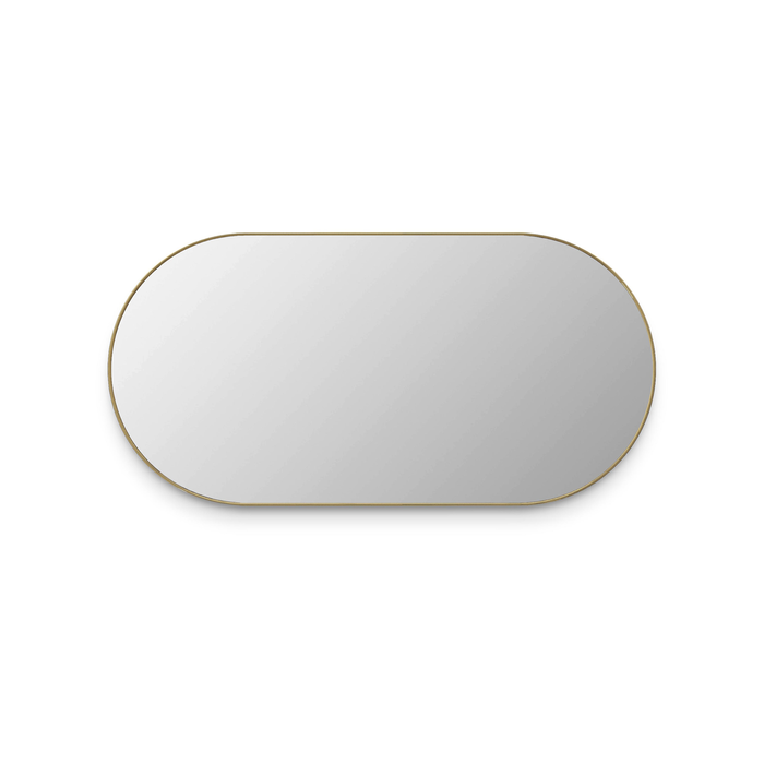Attica 1200 x 600mm Brushed Gold Mirror Oval Pill
