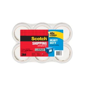Scotch 48mm x 50m Heavy Duty Shipping Packaging Tape - 6 Pack