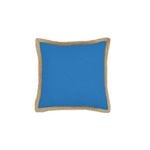 IDC Homewares Mornington Azure Blue Cushion Linen with Jute Border 45 x 45 cm