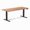 Desky Dual Melamine Sit Stand Desk Matte Black Frame 180cm