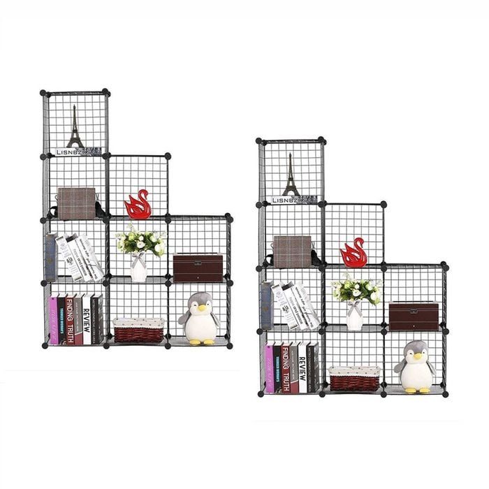 SOGA 2X Black 9-Cube Storage Shelf