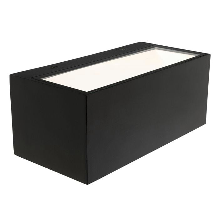 Brilliant Lighting 12W LED Black Hayes Wall Light Exterior