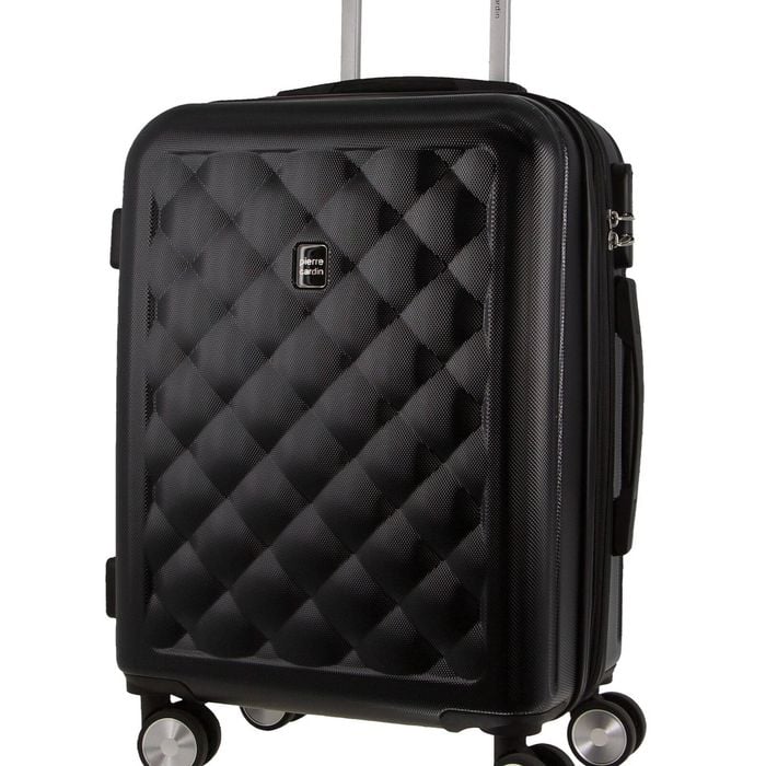 Pierre Cardin 4 Wheel Cabin Hard-Shell TSA Lock Travel Luggage 54cm Black