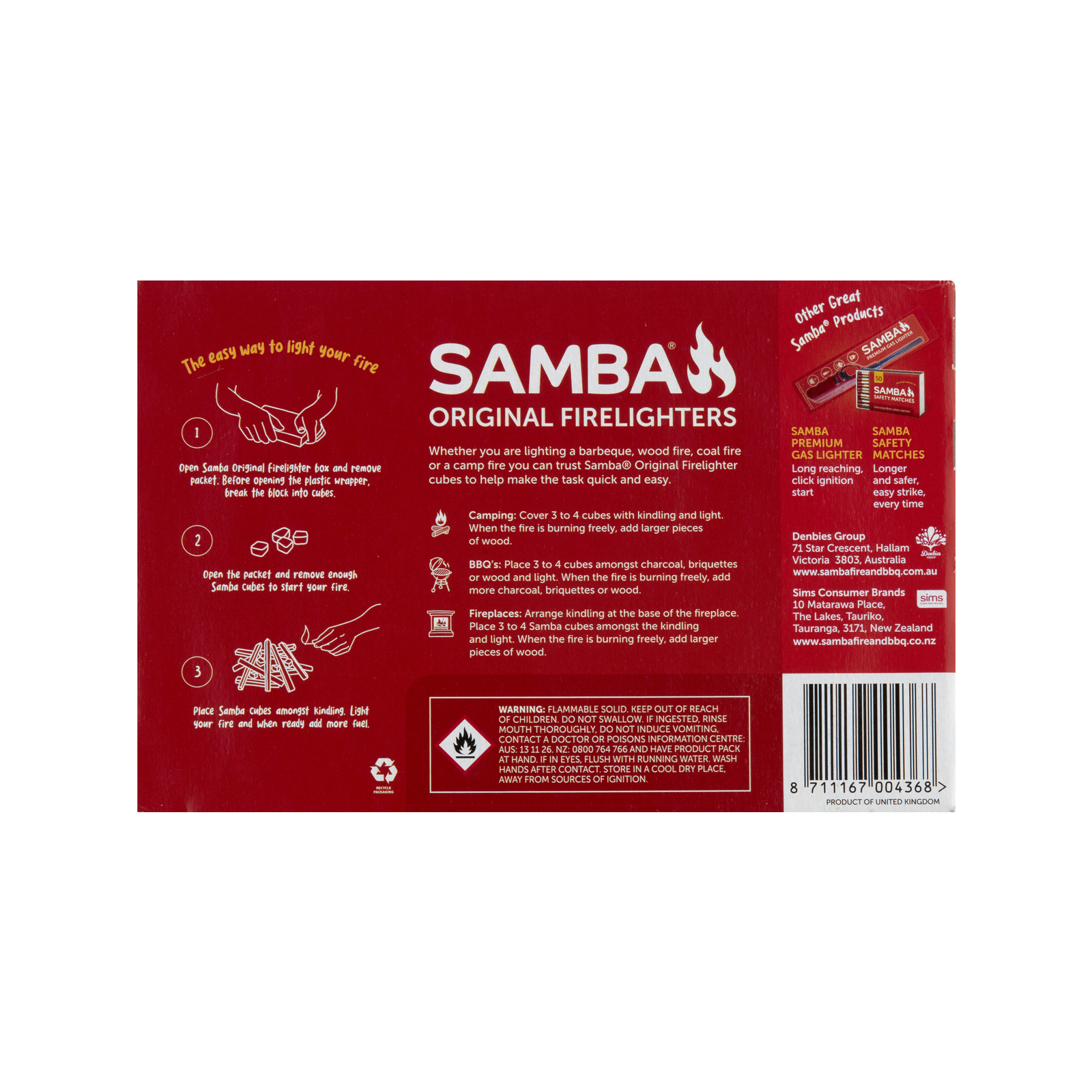 Samba Firelighters 36 Pack