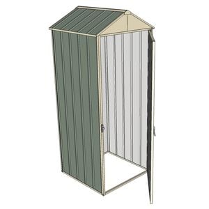 Build-a-Shed 0.8 x 0.8 x 2.1m Gable Single Hinged Door Shed - Green