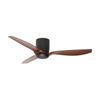 Fanforce 52" Low Profile Smart DC Ceiling Fan With Remote Black/Dark Timber