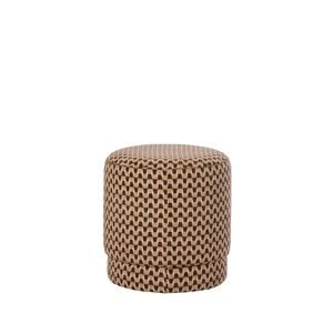 Amalfi Clark Stool Brown & Mustard 40.5x40.5x41.5cm