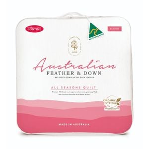 Tontine Homestead 80/20 Australian Feather And Down Quilt All Seasons Queen