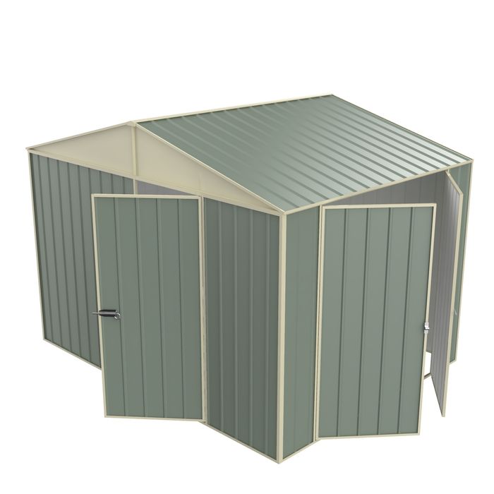 Build-a-Shed 3.0 x 2.3 x 2.3m Gable Double Hinged Side Door Shed - Green