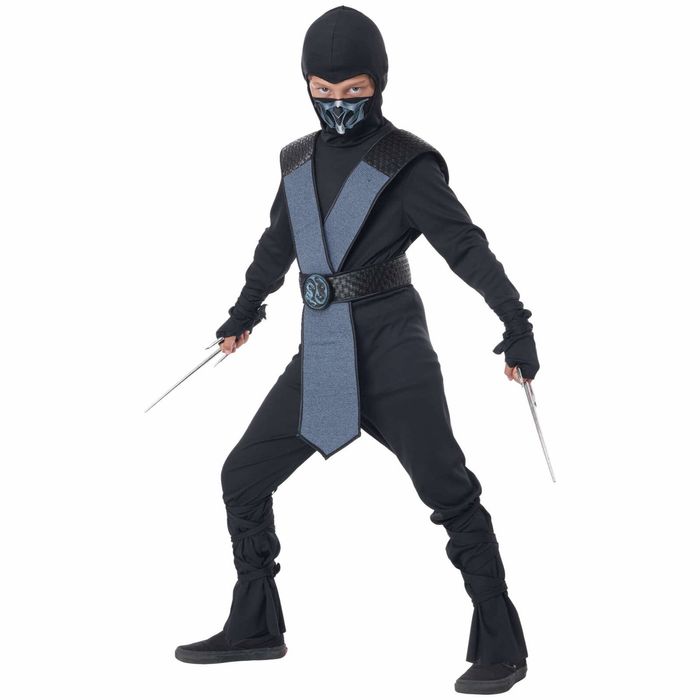 Dragon Master Ninja Blue Japanese Warrior Samurai Book Week Boys Costume S