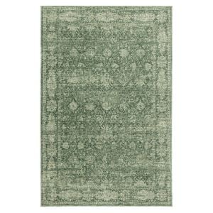 Loopsie-290cm X 200cm-orfeos Tonal Green Distressed Rug