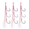 Vexed Flashy Triple Bait Assist Fishing Hook 1/0 Pink Glow