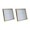 2PK SS Collective Matte Gold Finish Luxurious Square Photo Frame 4x4