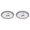 2PK Porto Valentina Porcelain Oval Serving Platter 32cm Cherry