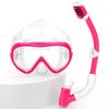 EMSINA Kids Diving Mask 180 Panoramic Swim Mask Anti Fog Tempered Glass Nose Cover Kids Youth Pink