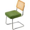 VEVOR Rattan Chairs Green Upholstered Velvet Accent Set of 2 for Living Room