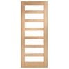Corinthian 2340 x 920 x 35mm Internal Door White Oak Moda Clear Glass AMODG15 - 920mm