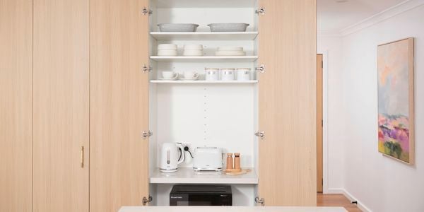 Planned kitchen storage 