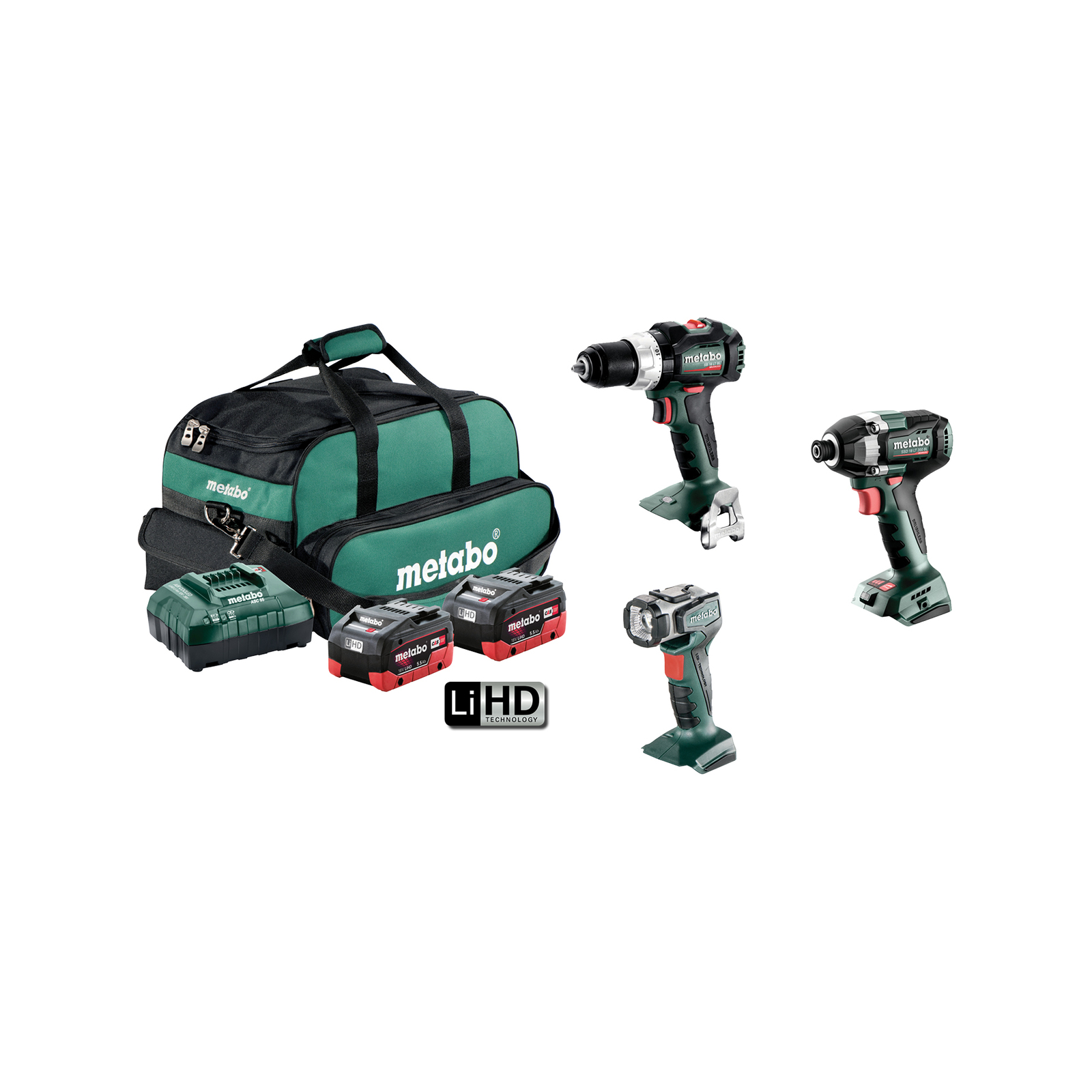 Metabo 18V 3 Piece 2 x 5.5ah Value Kit product image