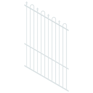 ProtectorAl 350 - 1200 x 1800mm Pearl White Raked 16-30º Loop And Spear Top Pool Fence Panel