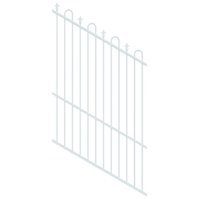 ProtectorAl 350 - 1200 x 1800mm Pearl White Raked 16-30º Loop And Spear Top Pool Fence Panel