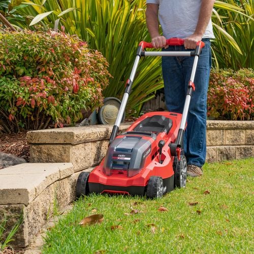 Ozito PXC 36V 2 x 18V Brushless Lawn Mower Kit Bunnings Australia