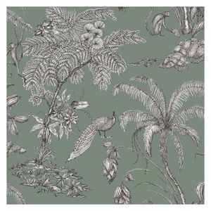 Wallpaper Trader Moa Jungle Wallpaper Roll 10.05m X 53cm, Juniper Green