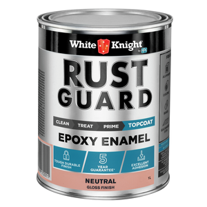 White Knight Rust Guard 1L Neutral Gloss Epoxy Enamel Paint