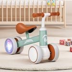 Advwin Baby Balance Bike w/Colorful Lighting Wheels Toddler No Pedal Push Bicycle Ride on Toy for 12-36 Month Green