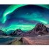 Northern Lights Explosion on Snowy  Print 100% Australian Made 75 x 50cm  (Stretched)